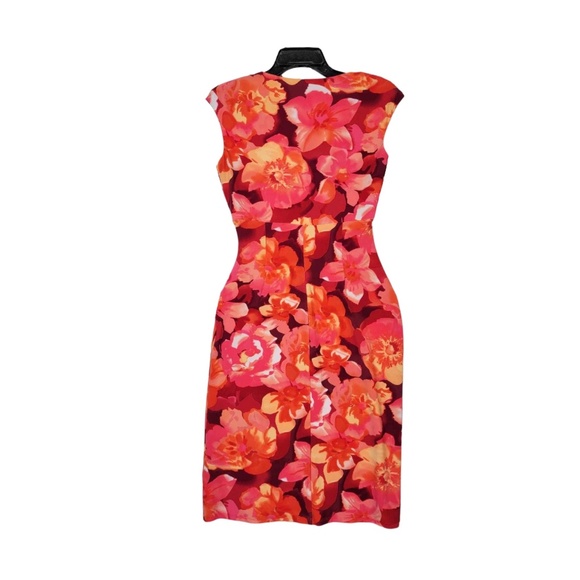 Lauren Ralph Lauren Dress Size 2 Women Sleeveless Sheath Floral - Picture 5 of 8